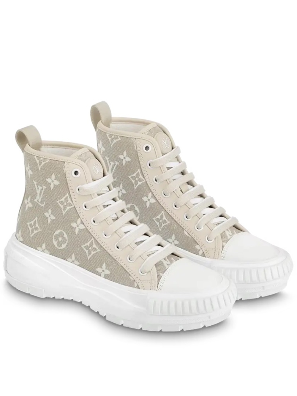 Louis Vuitton Neutral Monogram High-Top Sneakers